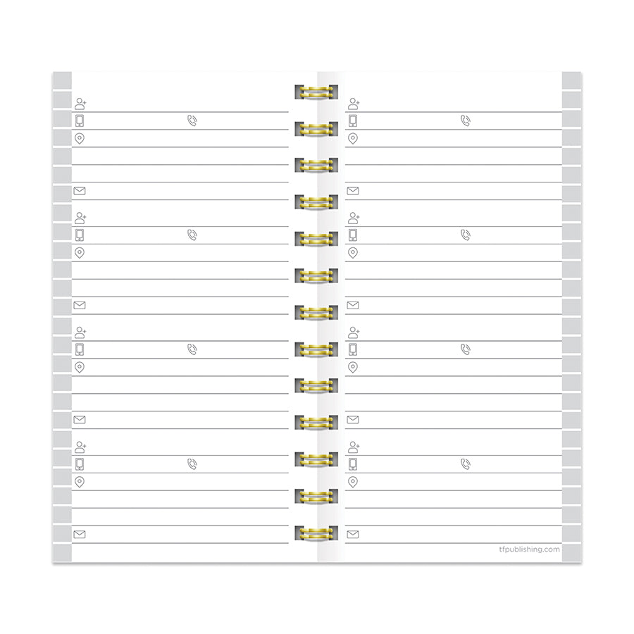 Gray Spiral Address Book