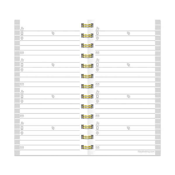 Gray Spiral Address Book