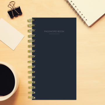 Black Spiral Password Book - 0
