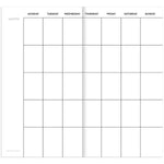 Bright Navy Undated Monthly Pocket Planner