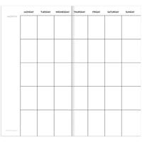 Bright Navy Undated Monthly Pocket Planner