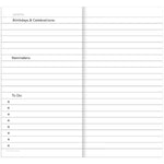 Bright Navy Undated Monthly Pocket Planner
