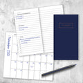 Bright Navy Undated Monthly Pocket Planner