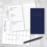 Bright Navy Undated Monthly Pocket Planner