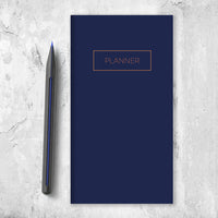 Bright Navy Undated Monthly Pocket Planner