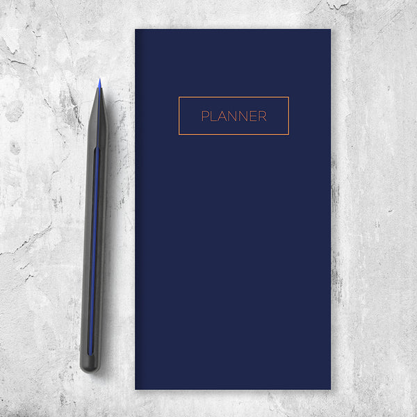 Bright Navy Undated Monthly Pocket Planner
