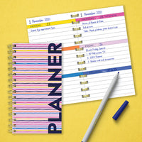 Bright Pink Undated Weekly Spiral Planner