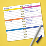 Bright Pink Undated Weekly Spiral Planner