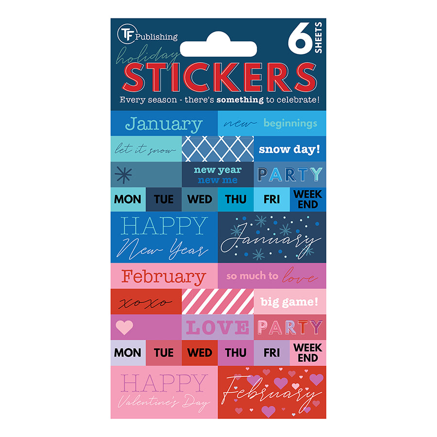 Seasonal Monthly Planner Sticker Pack, TF Publishing