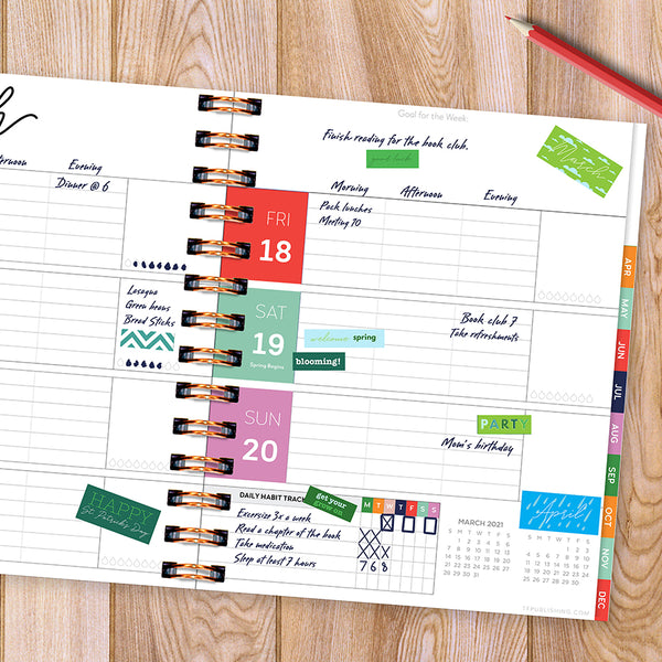 Seasonal Monthly Planner Sticker Pack, TF Publishing