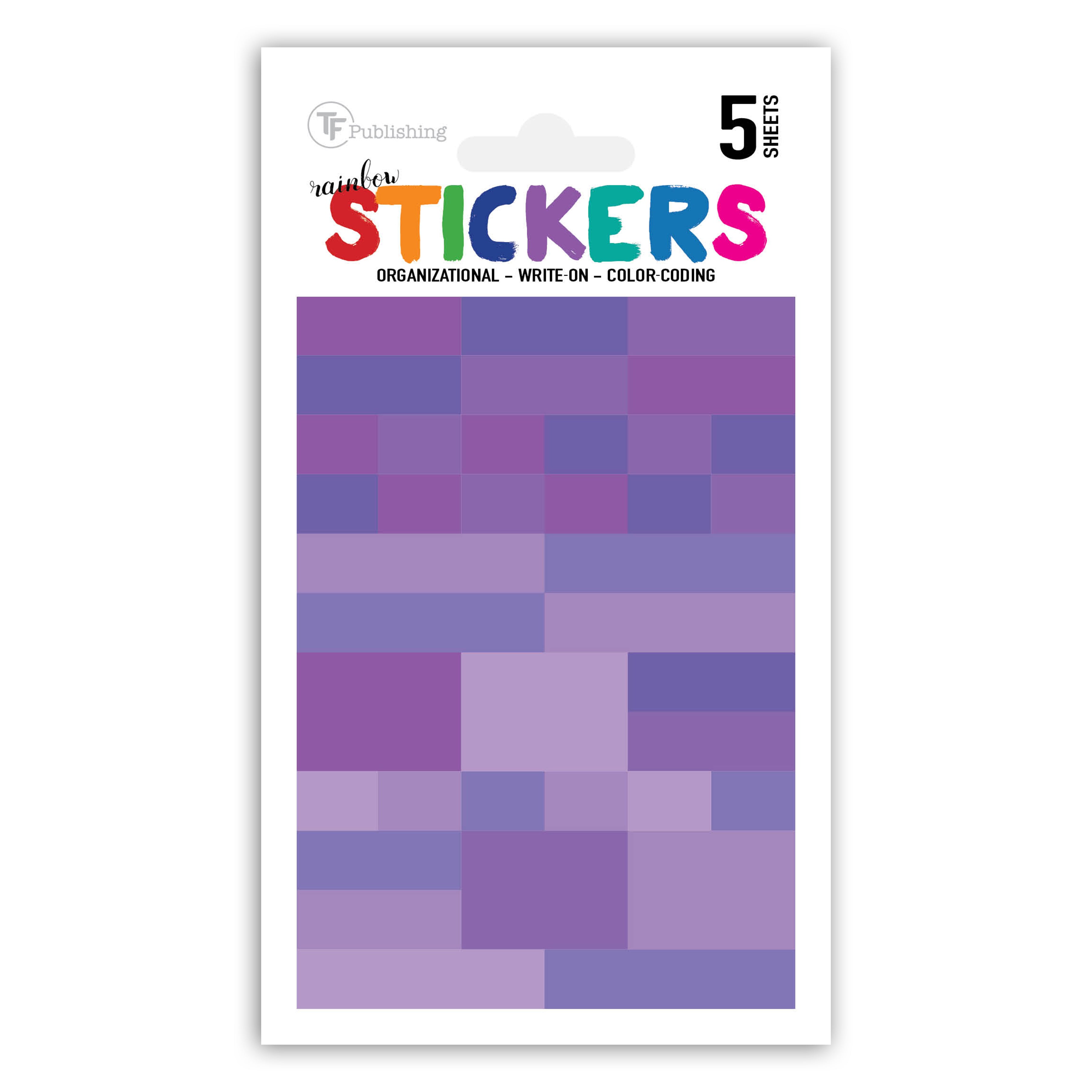Rainbow Write-on Planner Color Coded Stickers - 0