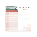 Undated Boho Daily Note Block Calendar