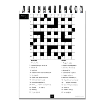Life is Better with Crossword Puzzles Book Spiral Puzzle Pad