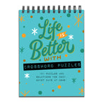 Life is Better with Crossword Puzzles Book Spiral Puzzle Pad
