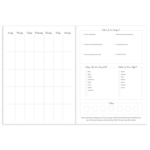 Woah Open Dated Wedding Planner