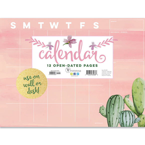 Cactus Mini Open-Dated Desk Pad