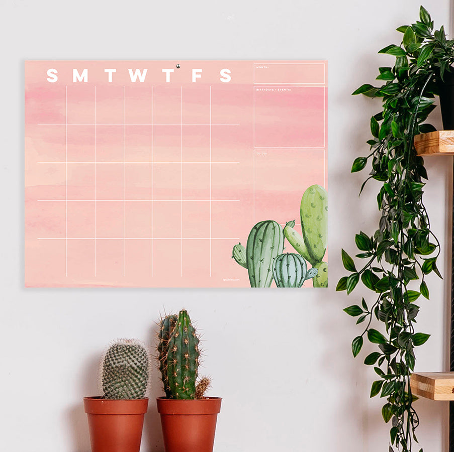 Cactus Mini Open-Dated Desk Pad