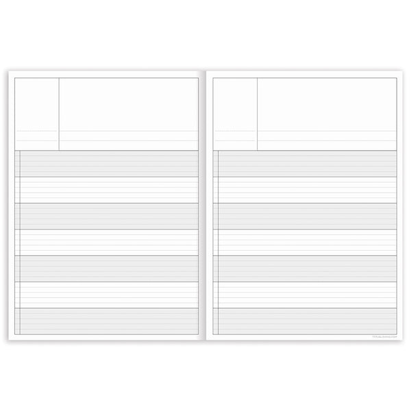 Blank Foldable Half-Page Writing Book Template by Teacher Jamboard