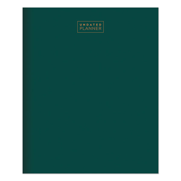 Emerald Green Undated Large Monthly Planner