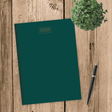 Emerald Green Undated Large Monthly Planner