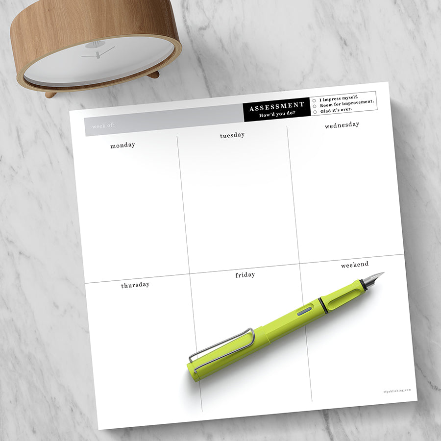 Executive Weekly Square Schedule Pad - 0
