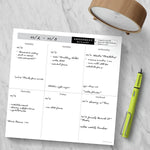 Executive Weekly Square Schedule Pad