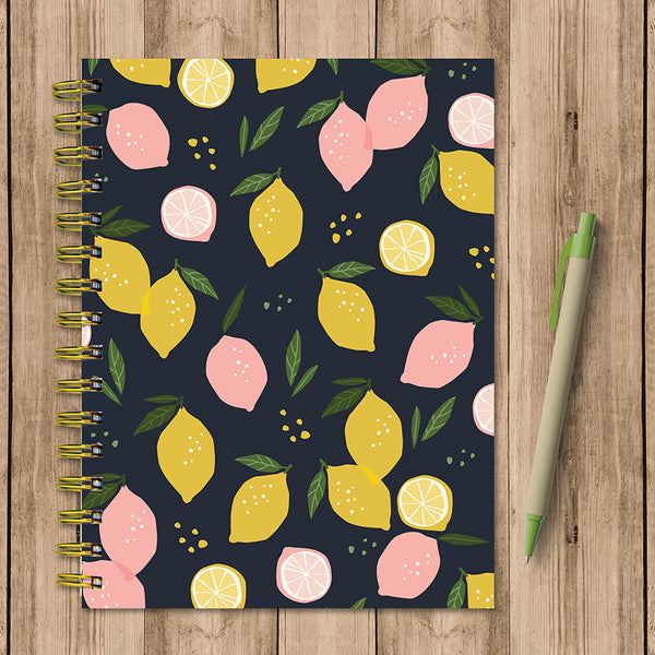Joy Lemon Squeeze Spiral Lined Journal