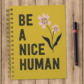 Joy Nice Human Spiral Lined Journal - 0