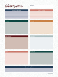 Boho Large Weekly Task Pad
