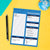 Bright Blue Day Daily Task Pad