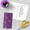 Violet Gold Hearts Jotter