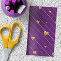 Violet Gold Hearts Jotter
