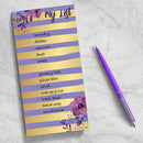 Violet Gold Stripe Memo Magnet Pad-1