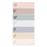 Weekly Color Block Boho Magnet List Pad