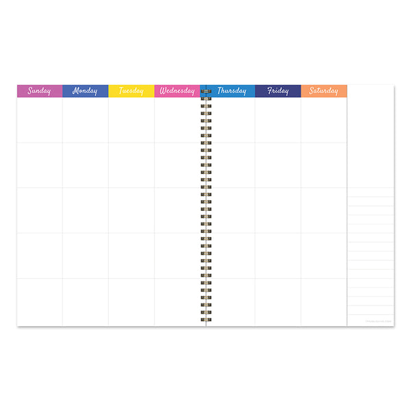Bright Blooms Large Weekly Monthly Planner