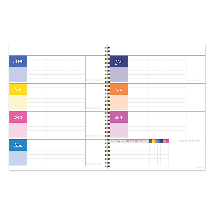Bright Blooms Large Weekly Monthly Planner