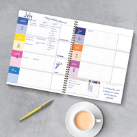Bright Blooms Large Weekly Monthly Planner