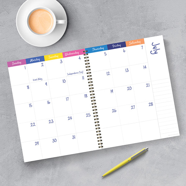 Bright Blooms Large Weekly Monthly Planner