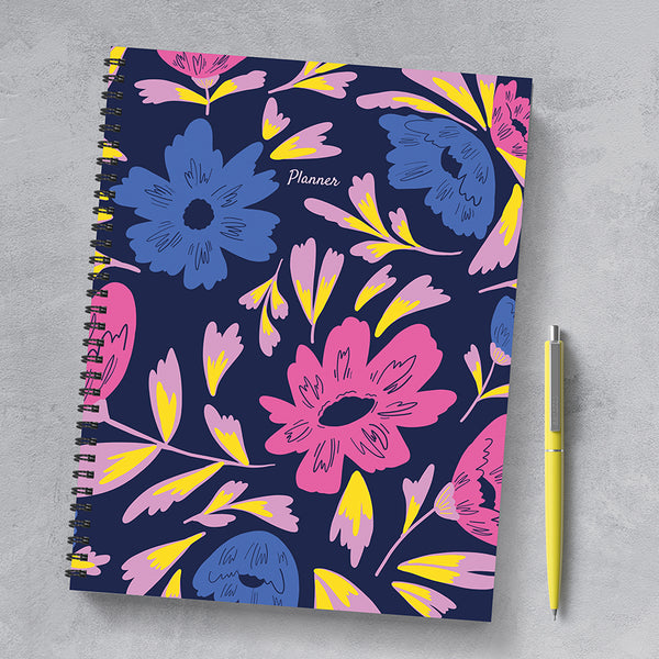 Bright Blooms Large Weekly Monthly Planner