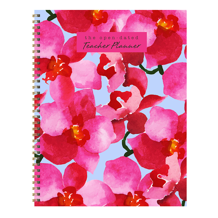 Floral Open Dated Weekly/Monthly Teacher Lesson Planner