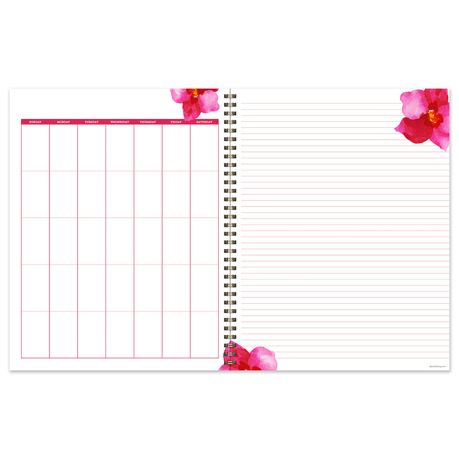 Floral Open Dated Weekly/Monthly Teacher Lesson Planner