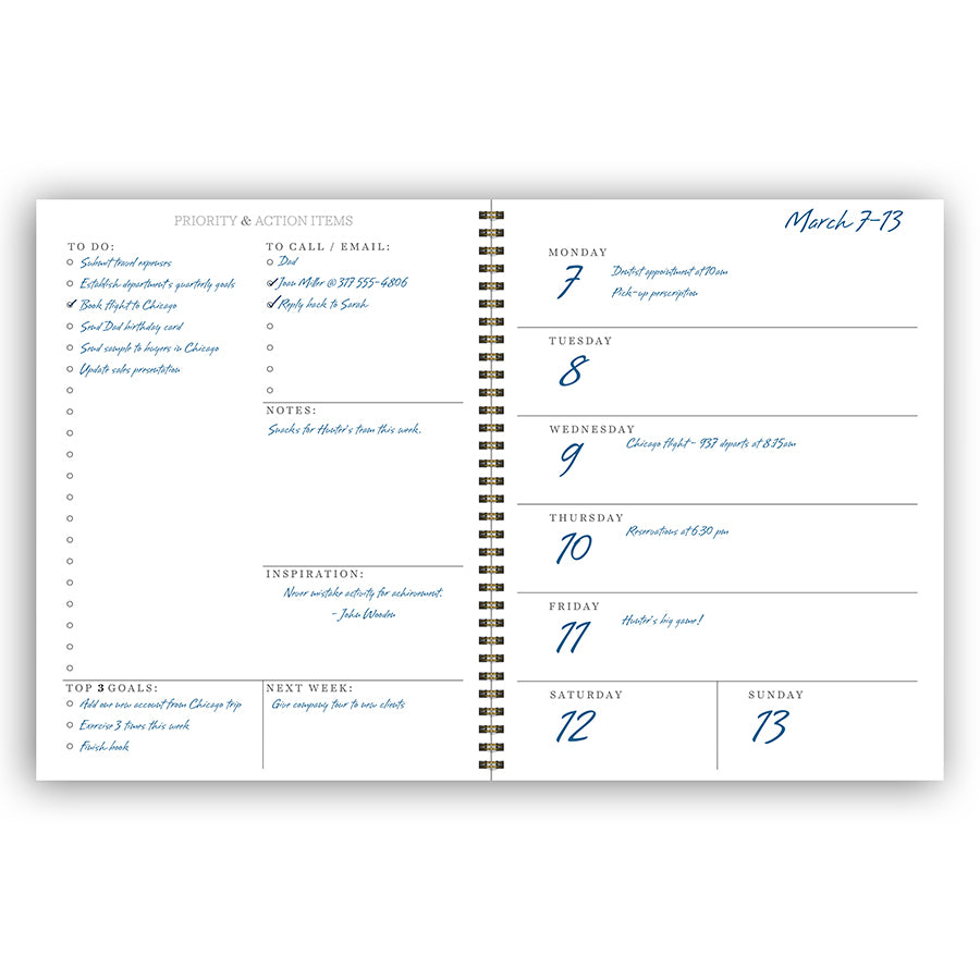 Undated Executive Weekly Planner