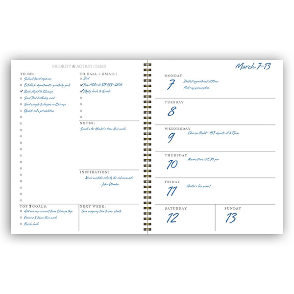 Undated Executive Weekly Planner