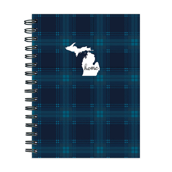 Michigan Blue Plaid Journal