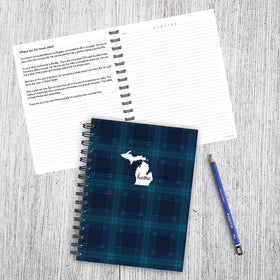 Michigan Blue Plaid Journal - 0