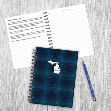 Michigan Blue Plaid Journal